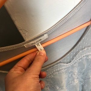 Maurice’s top. Sheer neck.